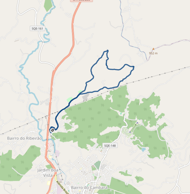 Mapa závodu 9 km - Sao Paolo| Sokolský běh republiky